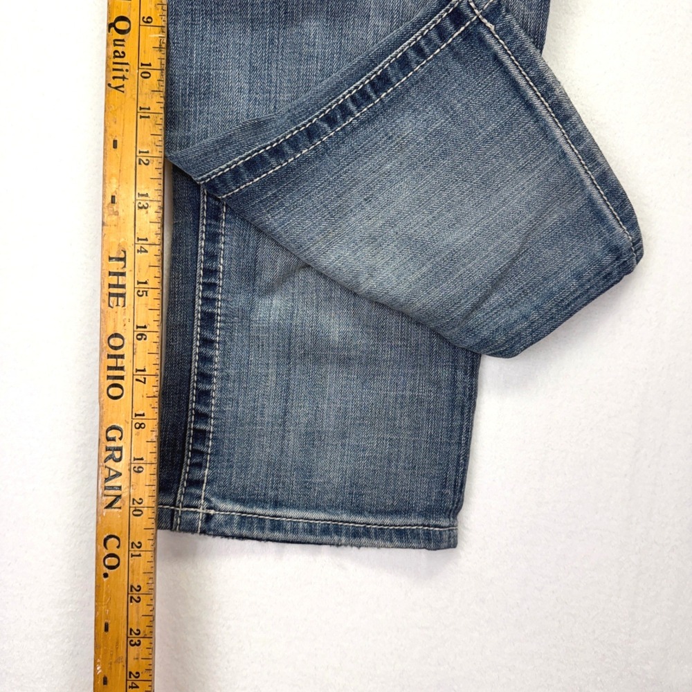 Miss Me Capri Jeans Womens 30 Blue Medium Wash Rhinestone Embroidered JP5418P - Picture 12 of 12